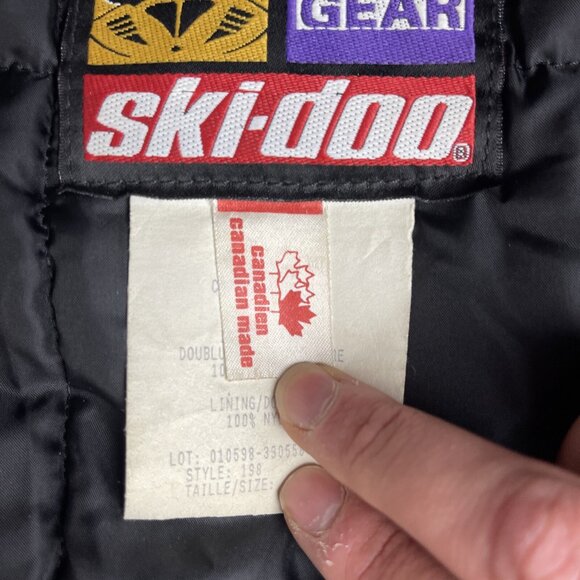 VTG SKI-DOO Racing Genuine Leather Jacket Men's Size L Made in Canada Bombardier - Picture 9 of 16